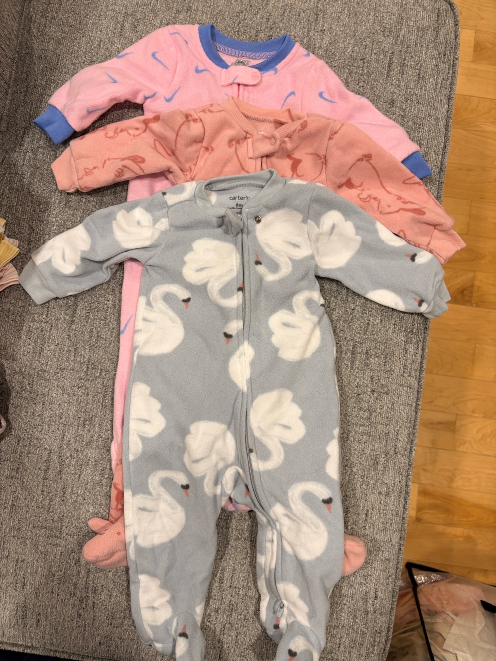 4 Carter's Baby Fleece One-Piece Footed Pajamas